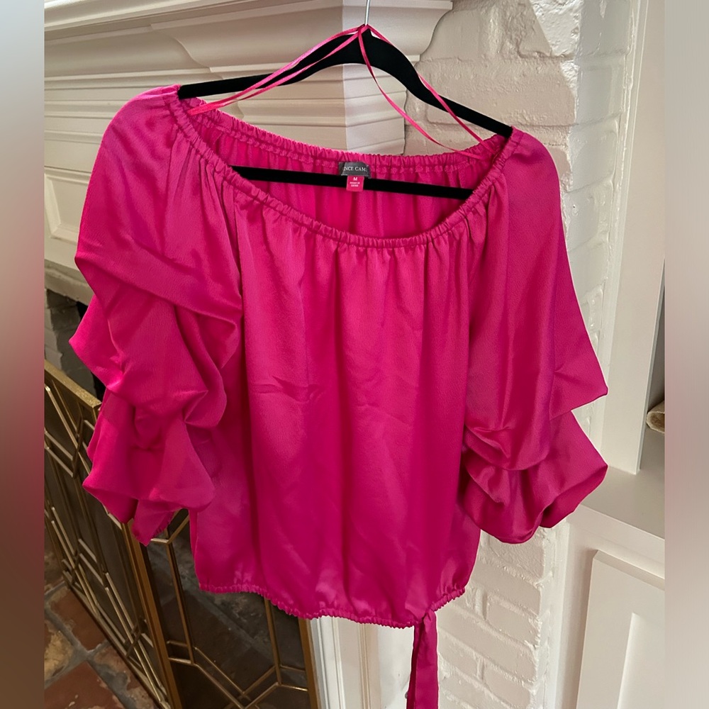 Pink Top! Super fun sleeves
